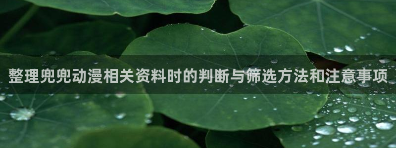 韩国漫画大全:整理兜兜动漫相关资料时的判断与筛选方法和注意事项配图